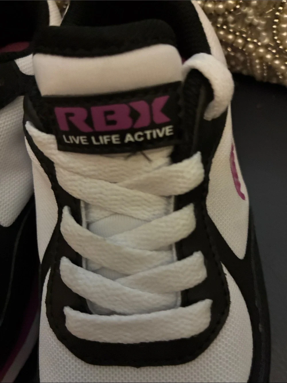 RBX Girl’s White, Black & Pink Athletic Sneakers